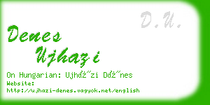 denes ujhazi business card